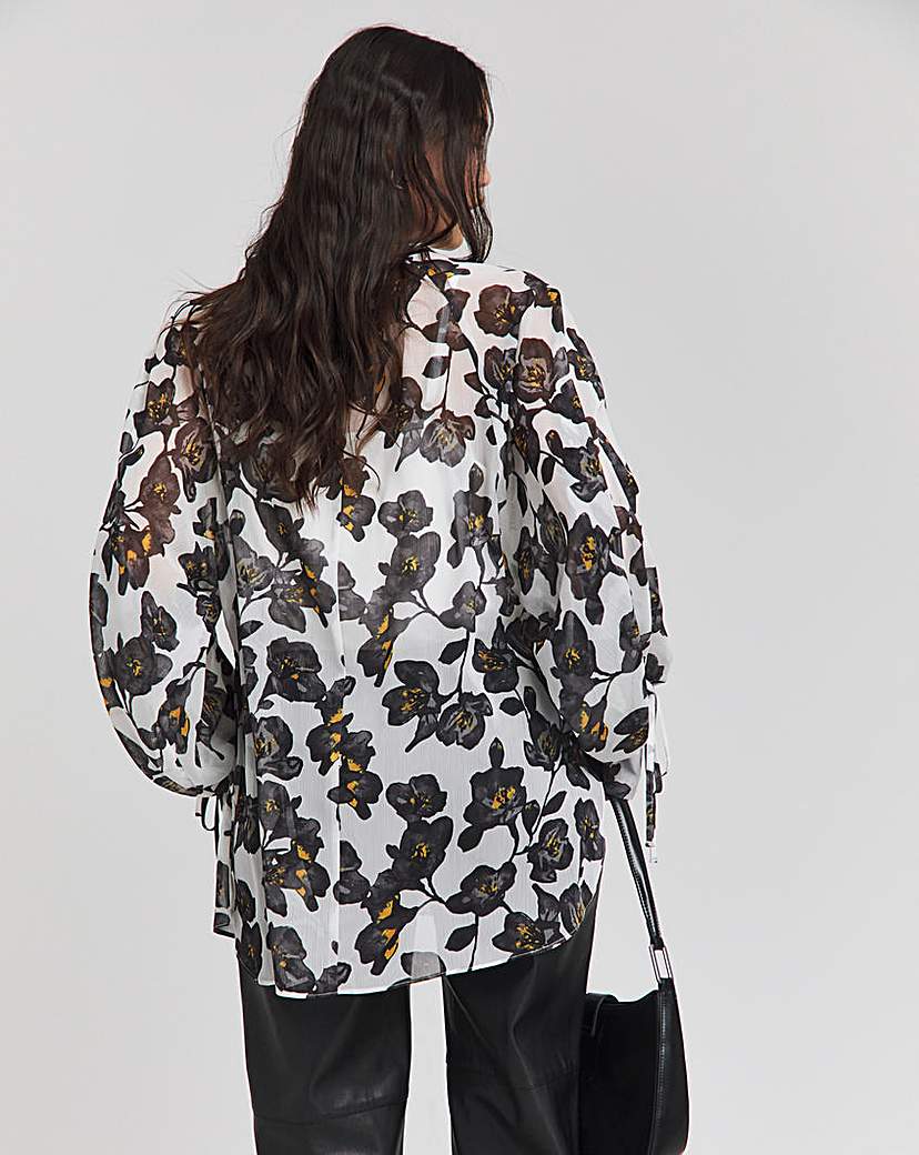 Joanna Hope Tie Sleeve Blouse