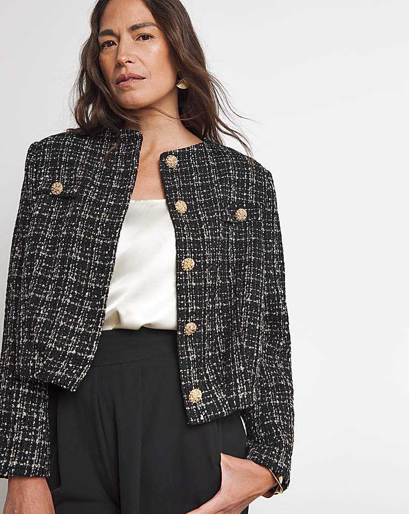 Joanna Hope Boucle Bomber Jacket