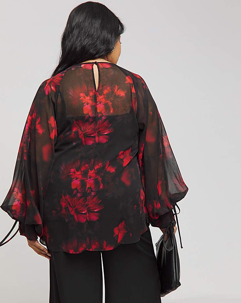 Joanna Hope Tie Sleeve Blouse