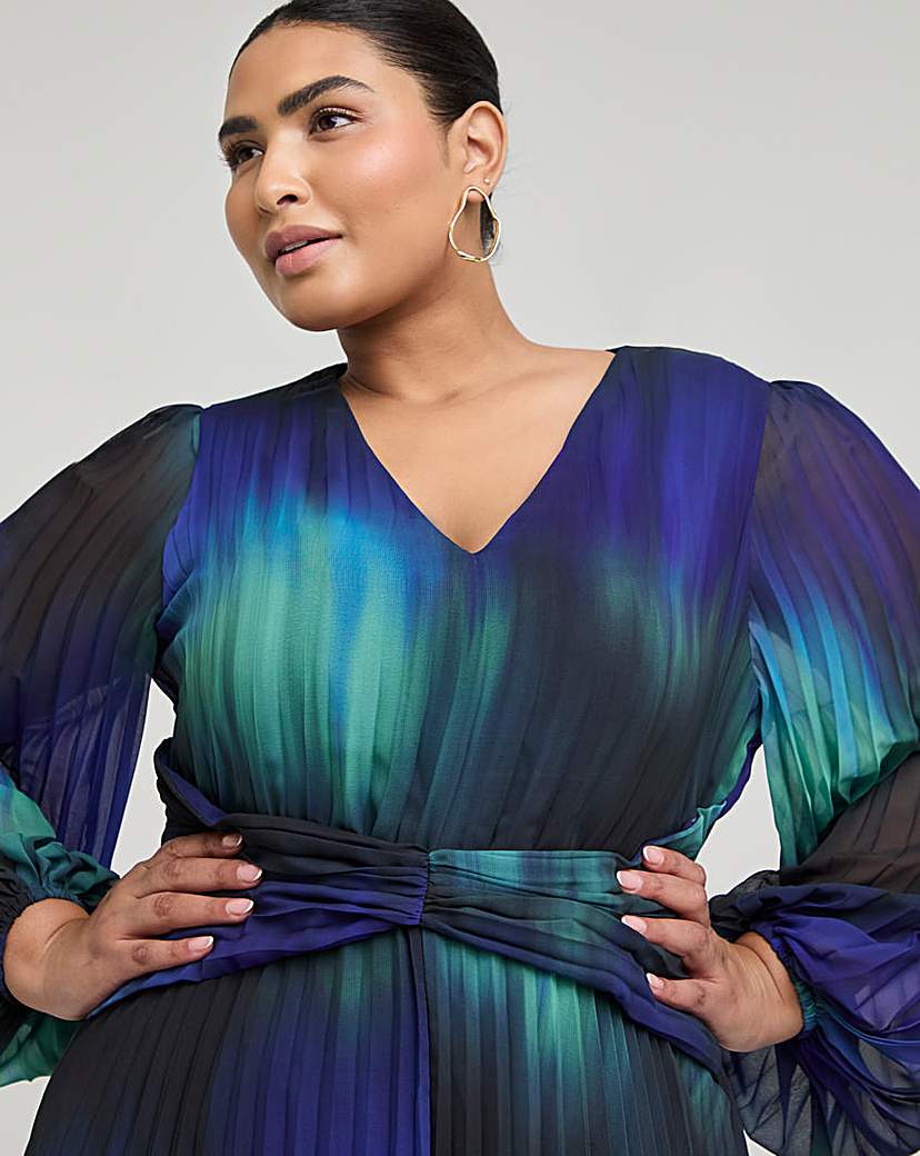 Joanna Hope Aysmmetric Pleated Dress