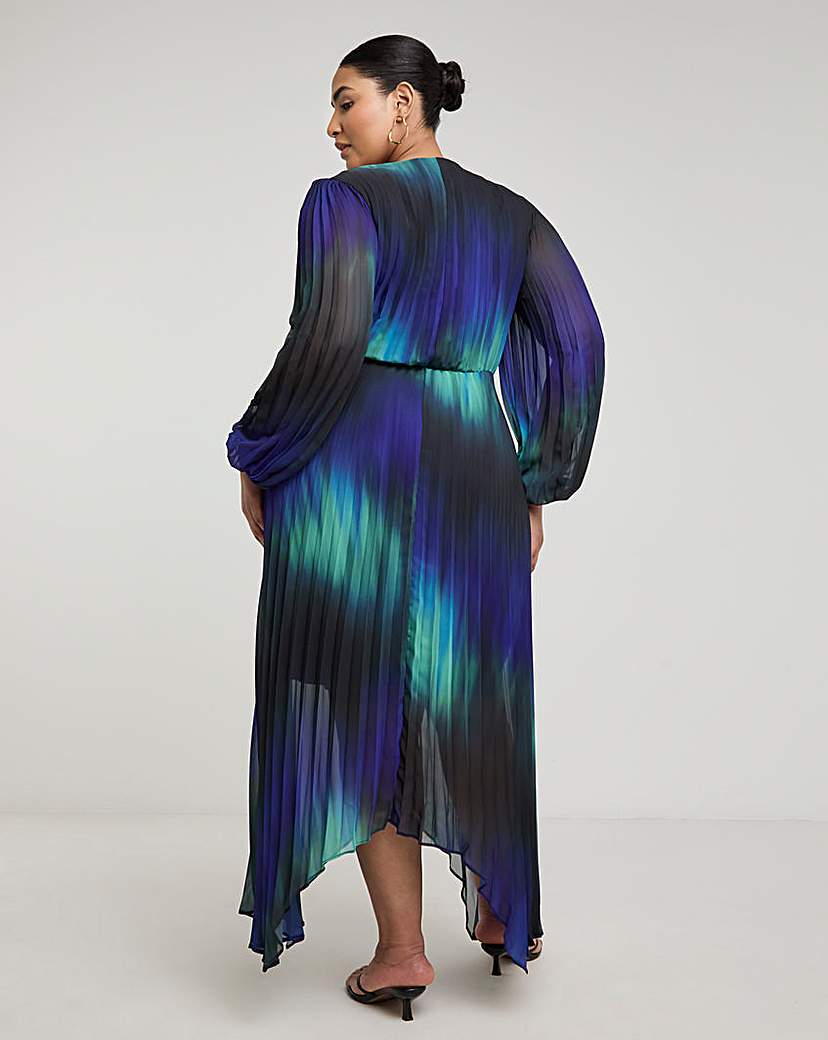 Joanna Hope Aysmmetric Pleated Dress
