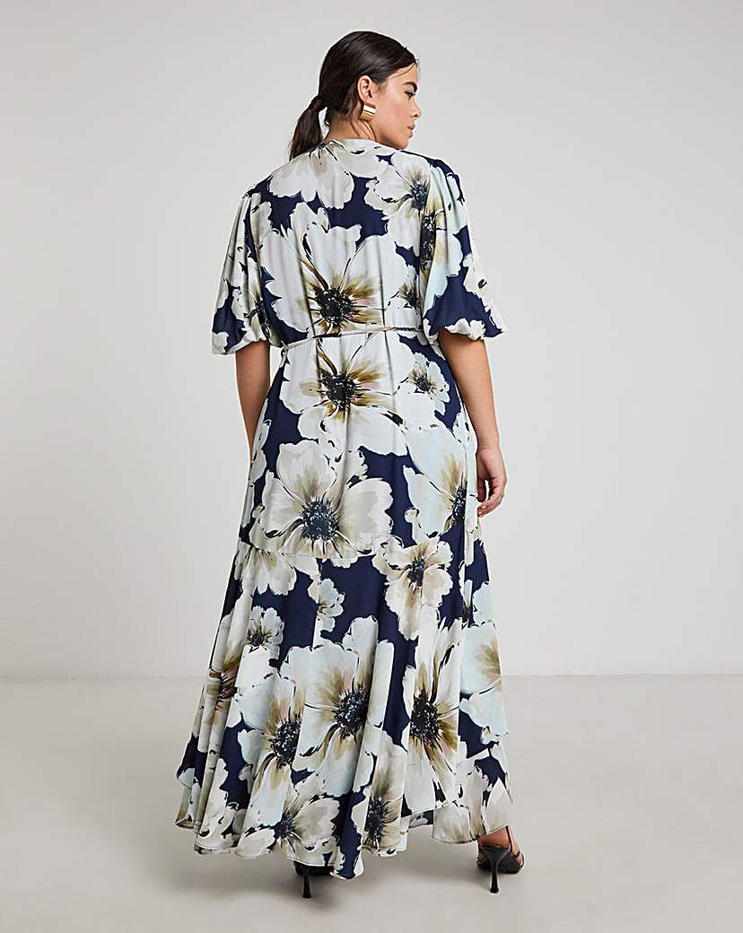 Joanna Hope Wrap Dress With Puff Sleeves