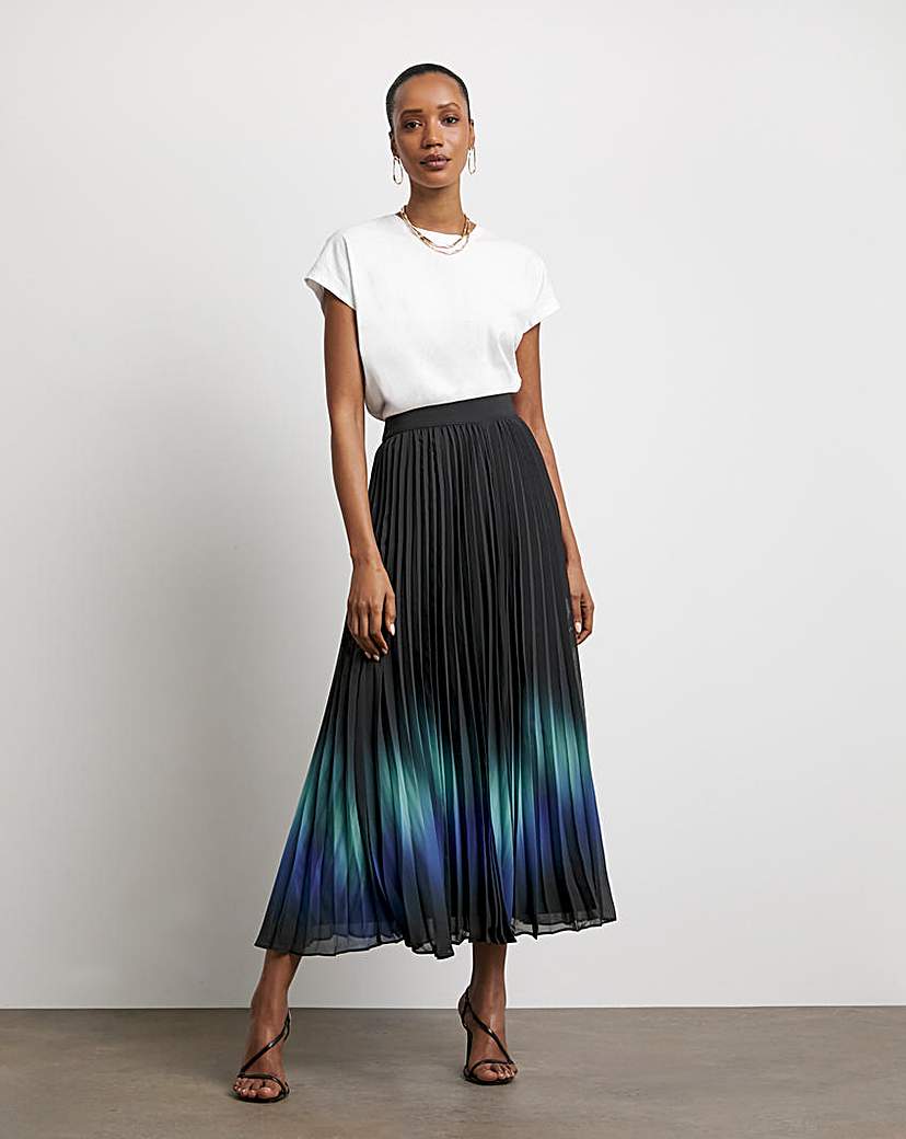 Joanna Hope Ombre Pleated Skirt