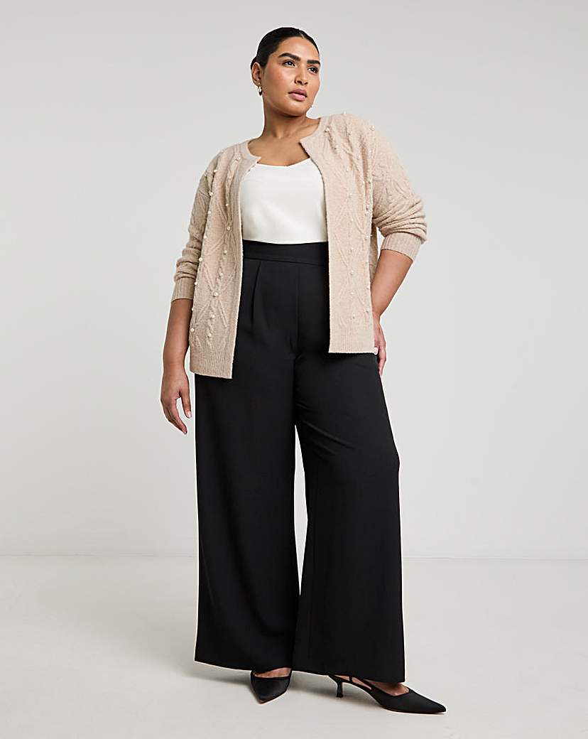 Joanna Hope Embellished Knit Cardigan