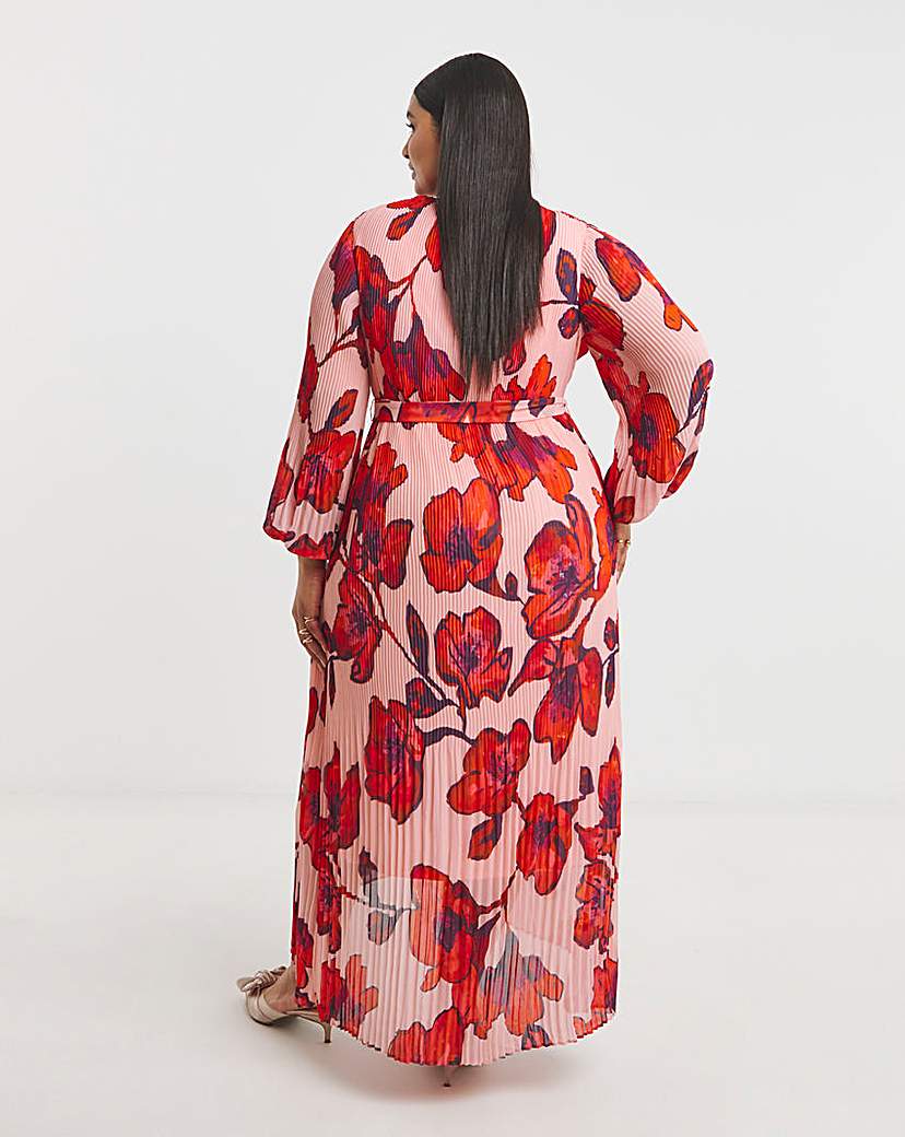 Joanna Hope Pleated Wrap Dress