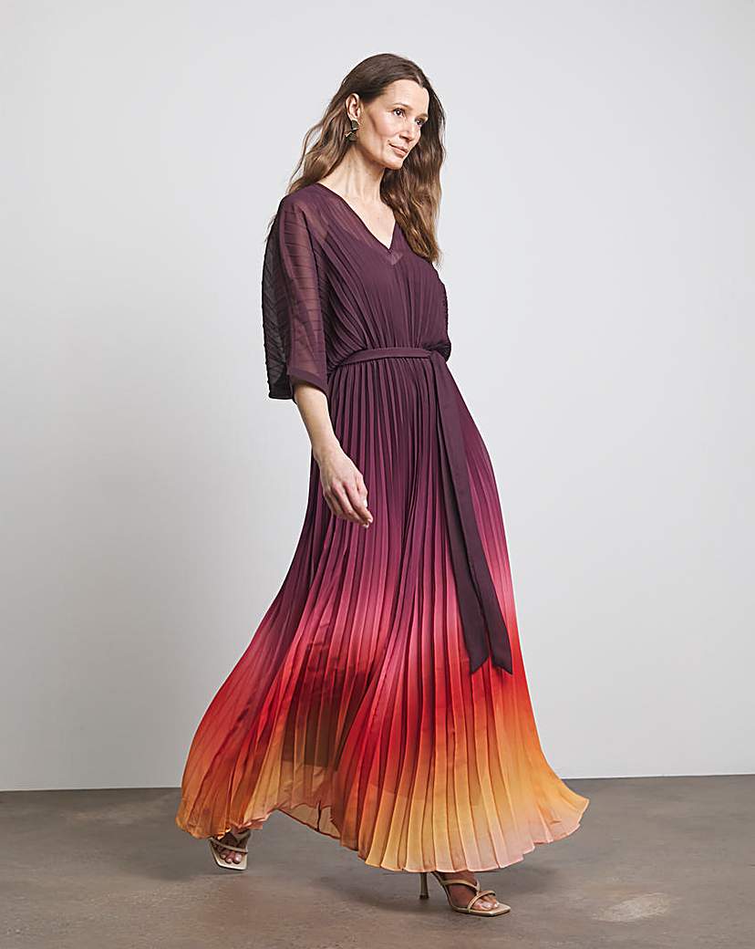 Joanna Hope Ombre Pleated Dress