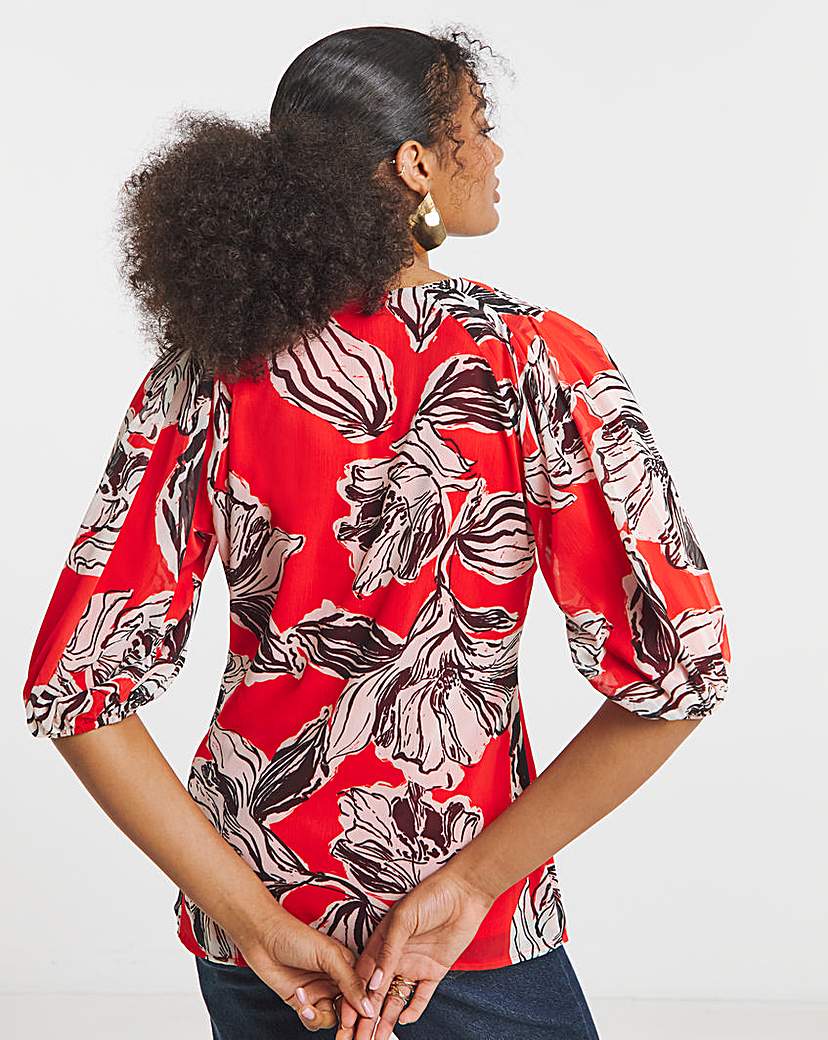 Joanna Hope Puff Sleeve Top