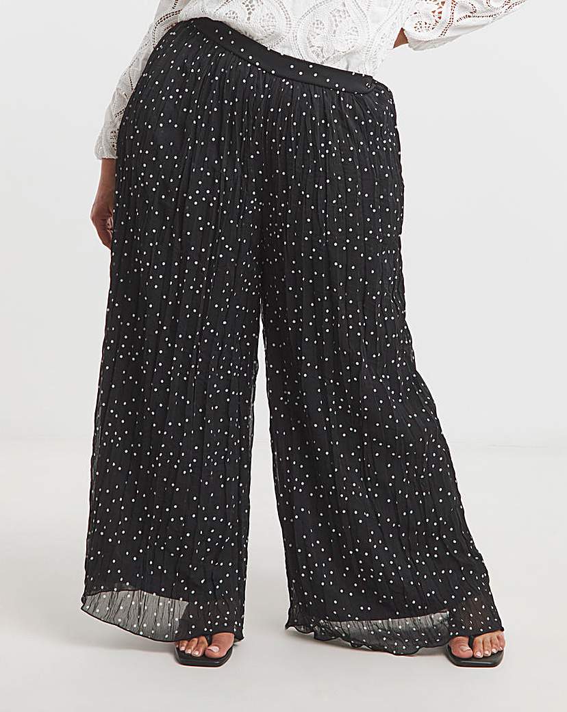 Joanna Hope Crinkle Wide Leg Trousers
