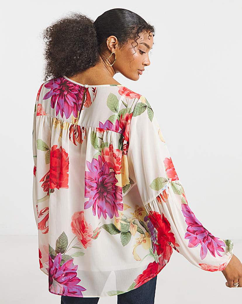 Joanna Hope Romantic Chiffon Blouse