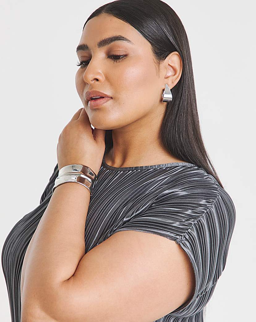 Joanna Hope Plisse Blouse