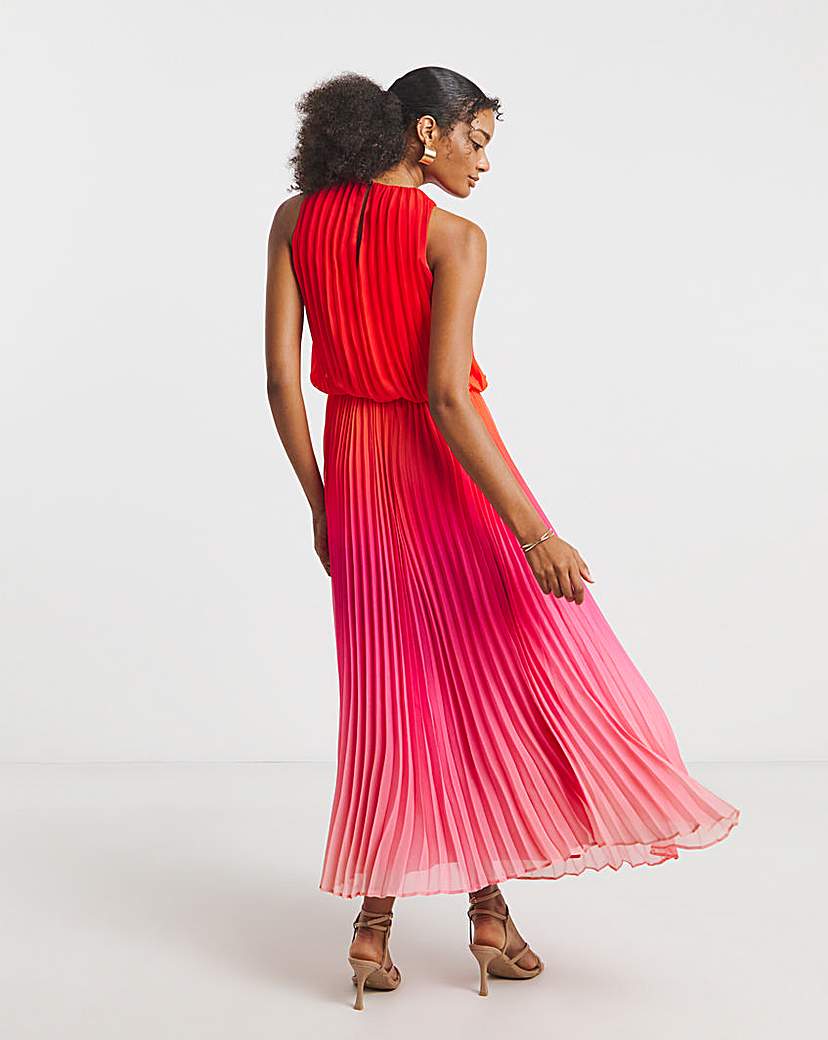 Joanna Hope Pleated Ombre Dress