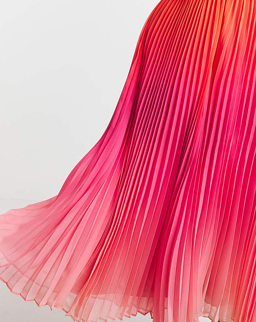 Joanna Hope Pleated Ombre Dress