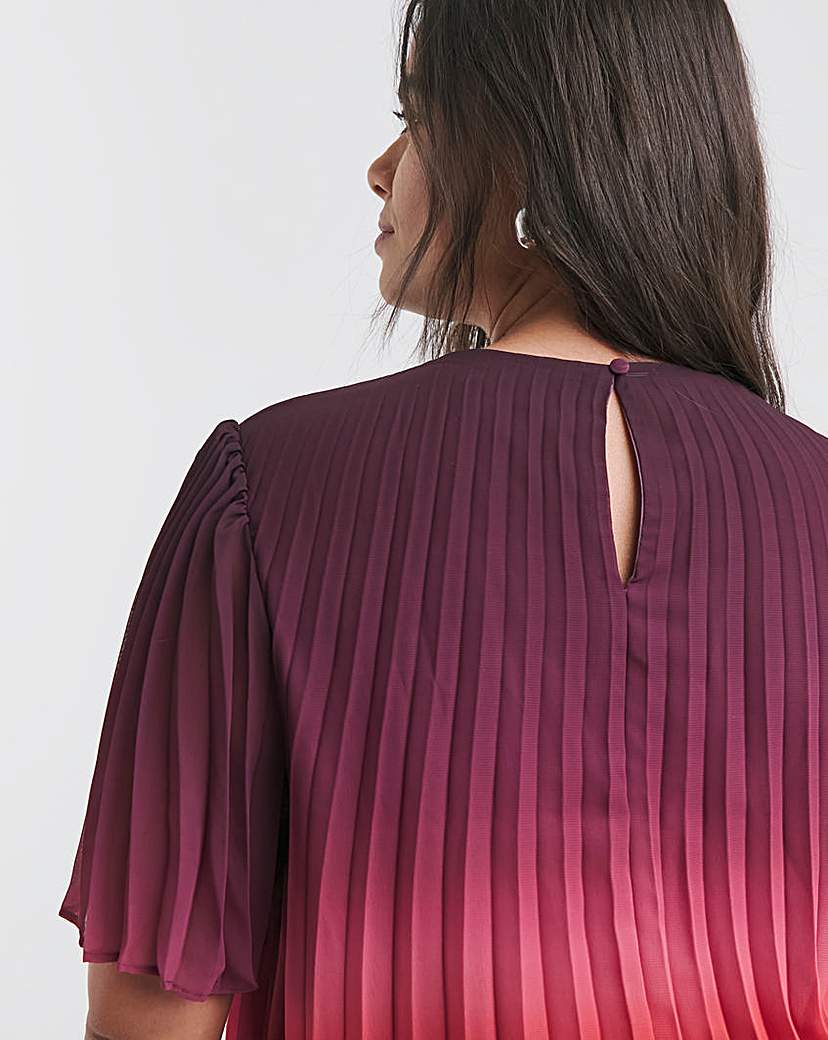 Joanna Hope Ombre Pleated Blouse