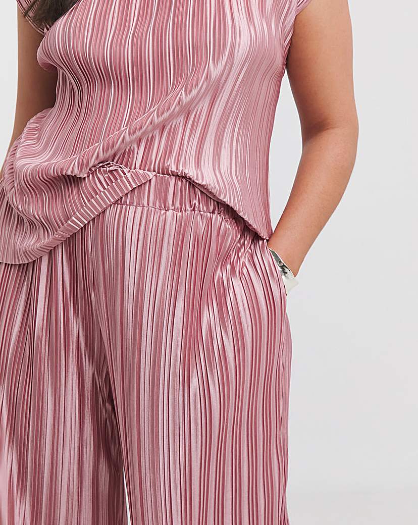 Joanna Hope Plisse Wide Leg Trousers
