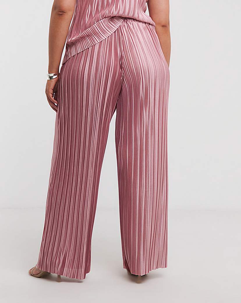 Joanna Hope Plisse Wide Leg Trousers
