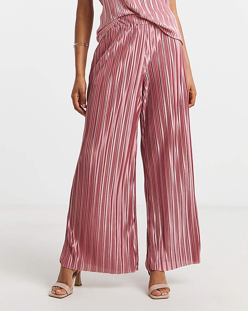 Joanna Hope Plisse Wide Leg Trousers