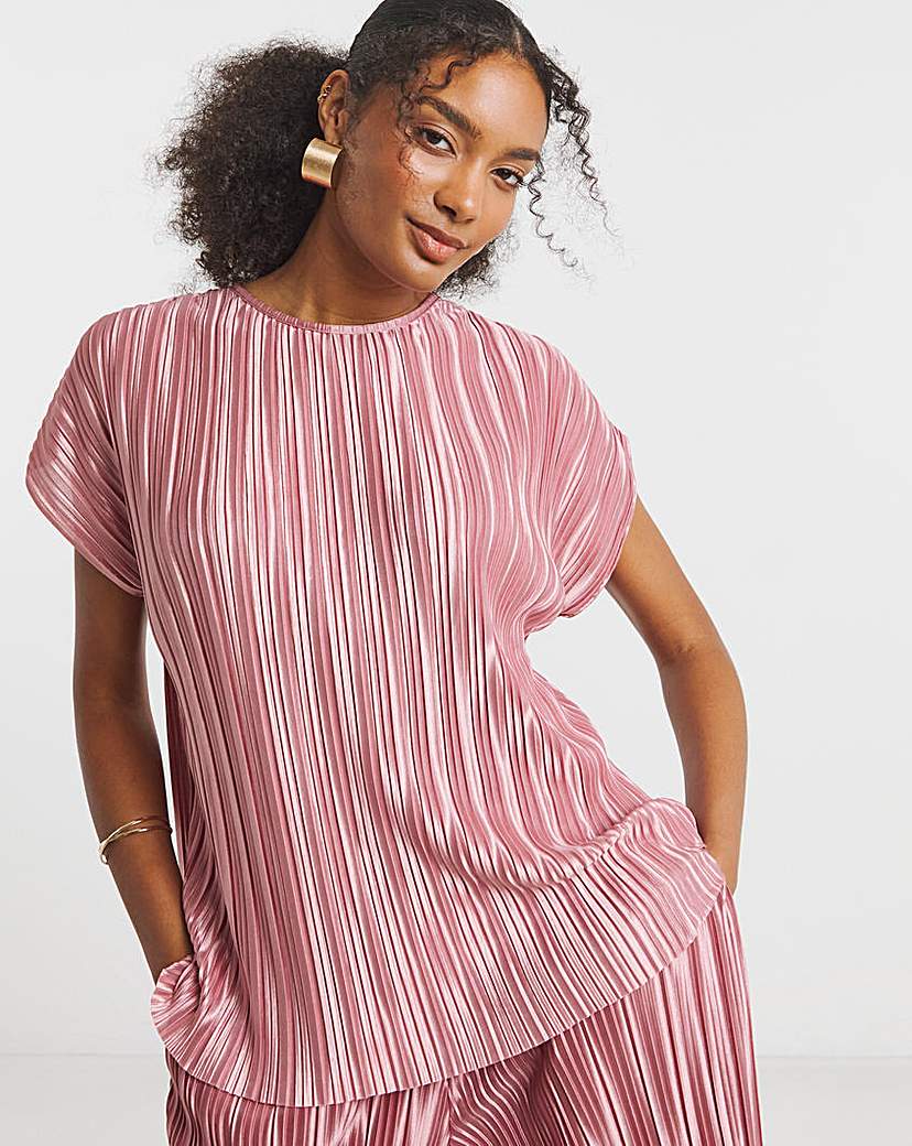 Joanna Hope Plisse Blouse