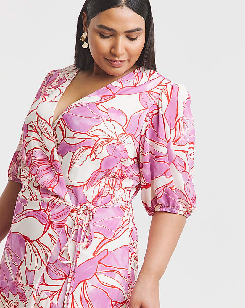Joanna Hope Printed Wrap Dress