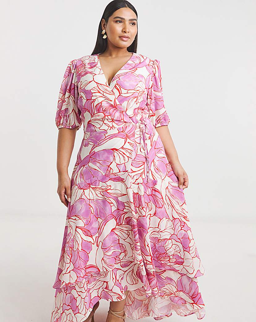 Joanna Hope Printed Wrap Dress