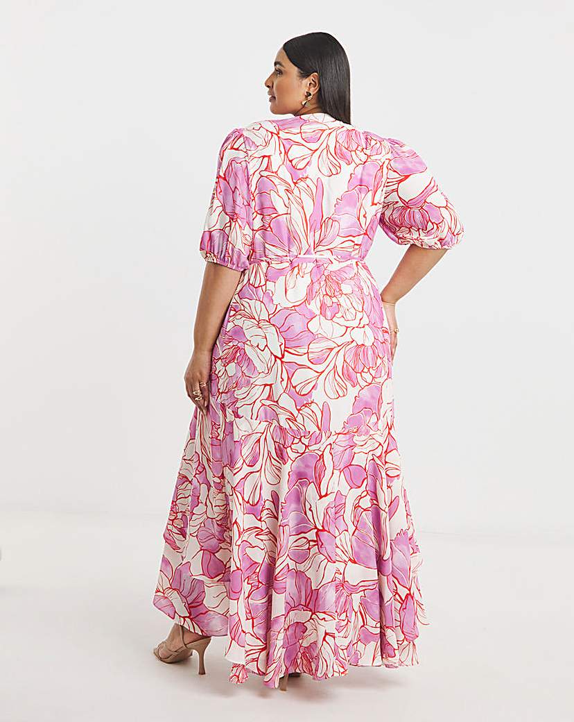 Joanna Hope Printed Wrap Dress