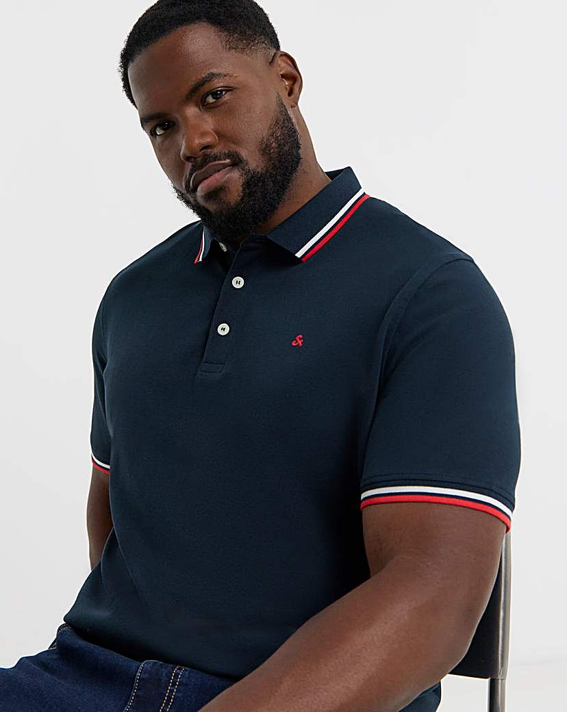 Jack & Jones Navy Blazer Paulos Tipped Polo - Navy - : 3XL(56)