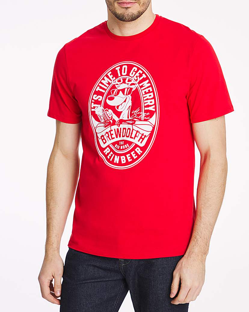 Image of Brewdolph Graphic Xmas Tee