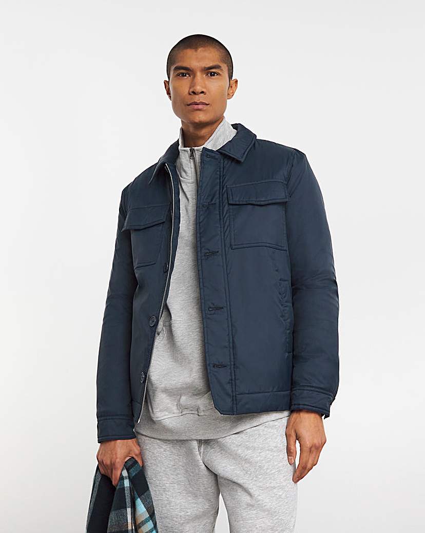 Navy Padded Shacket