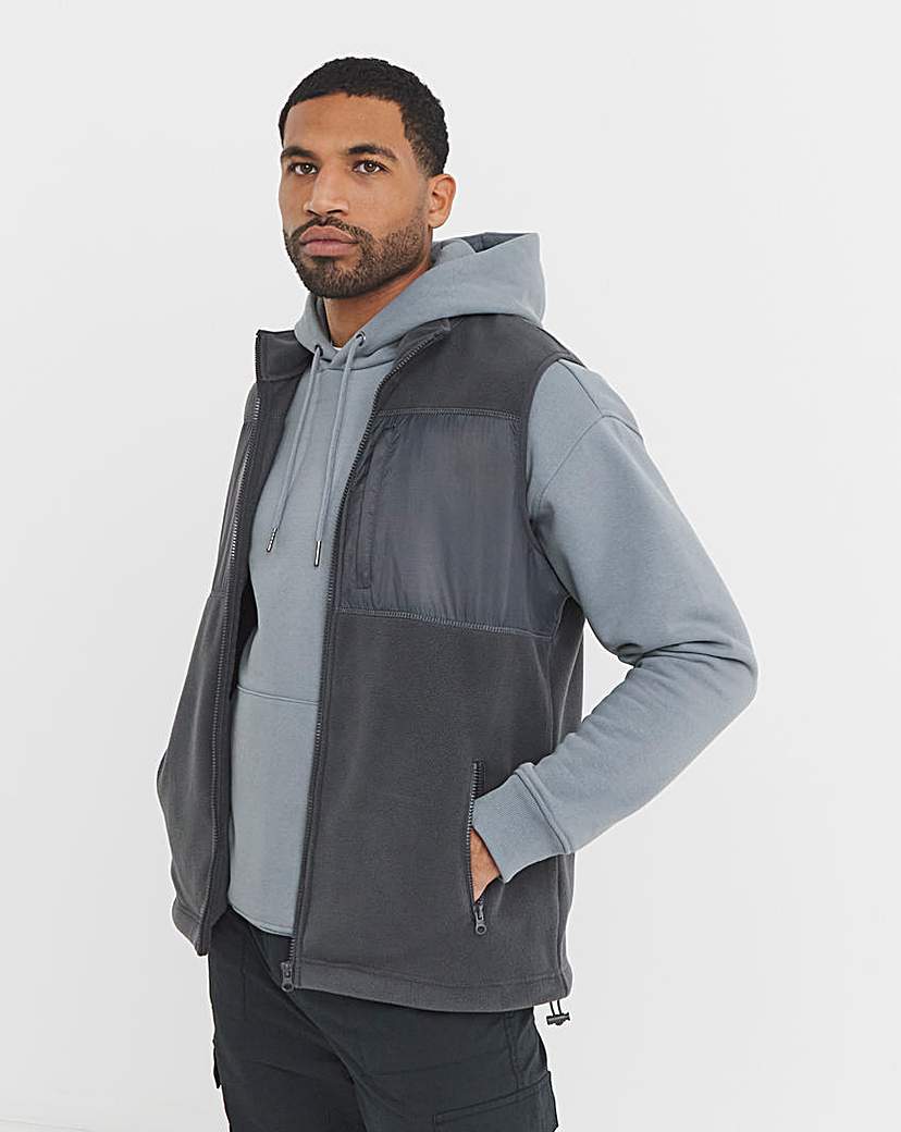 Fleece Lined Gilet - Black