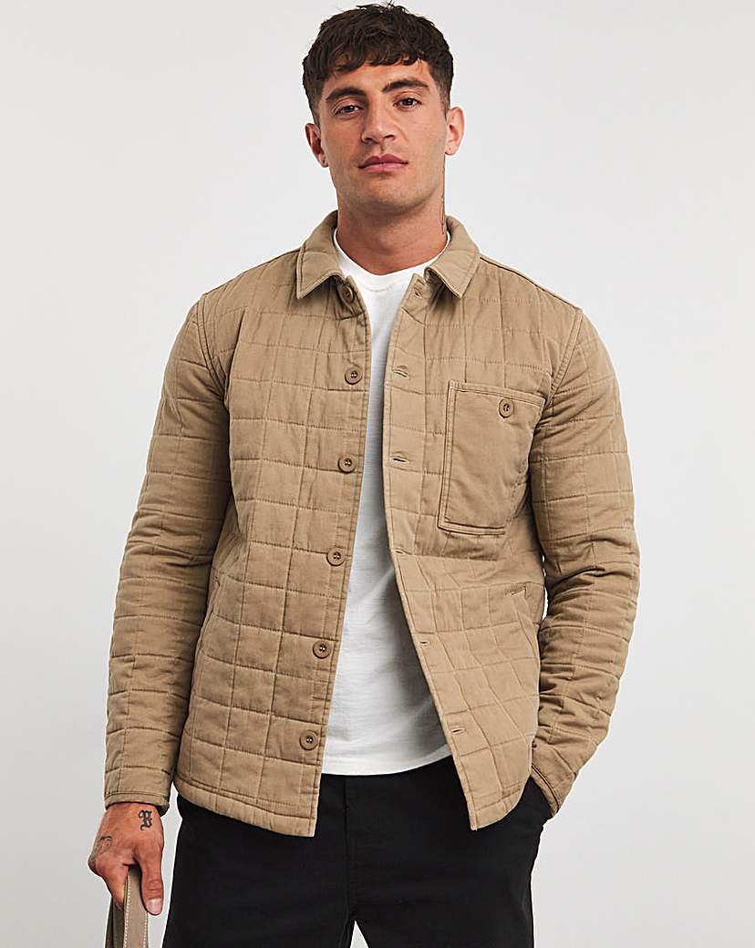 Cotton Square Quilted Shacket