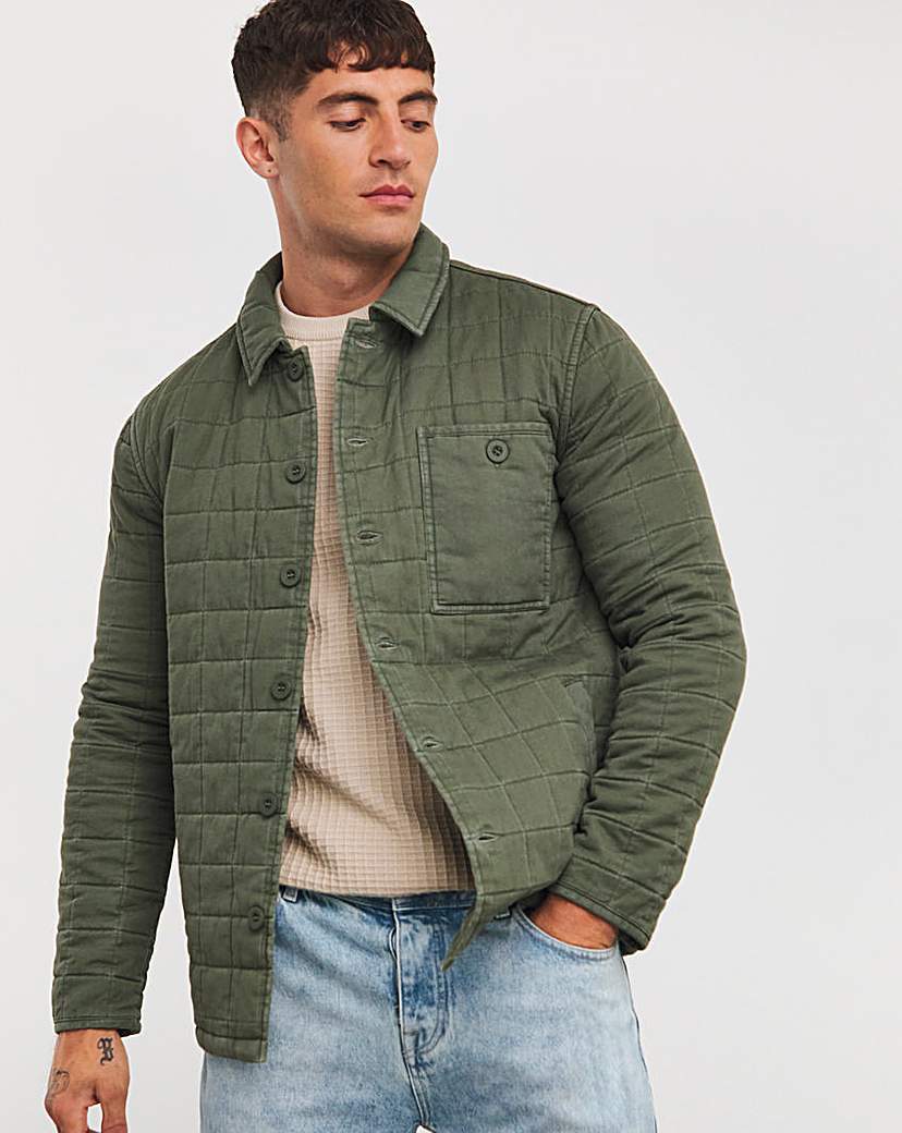 Cotton Square Quilted Shacket