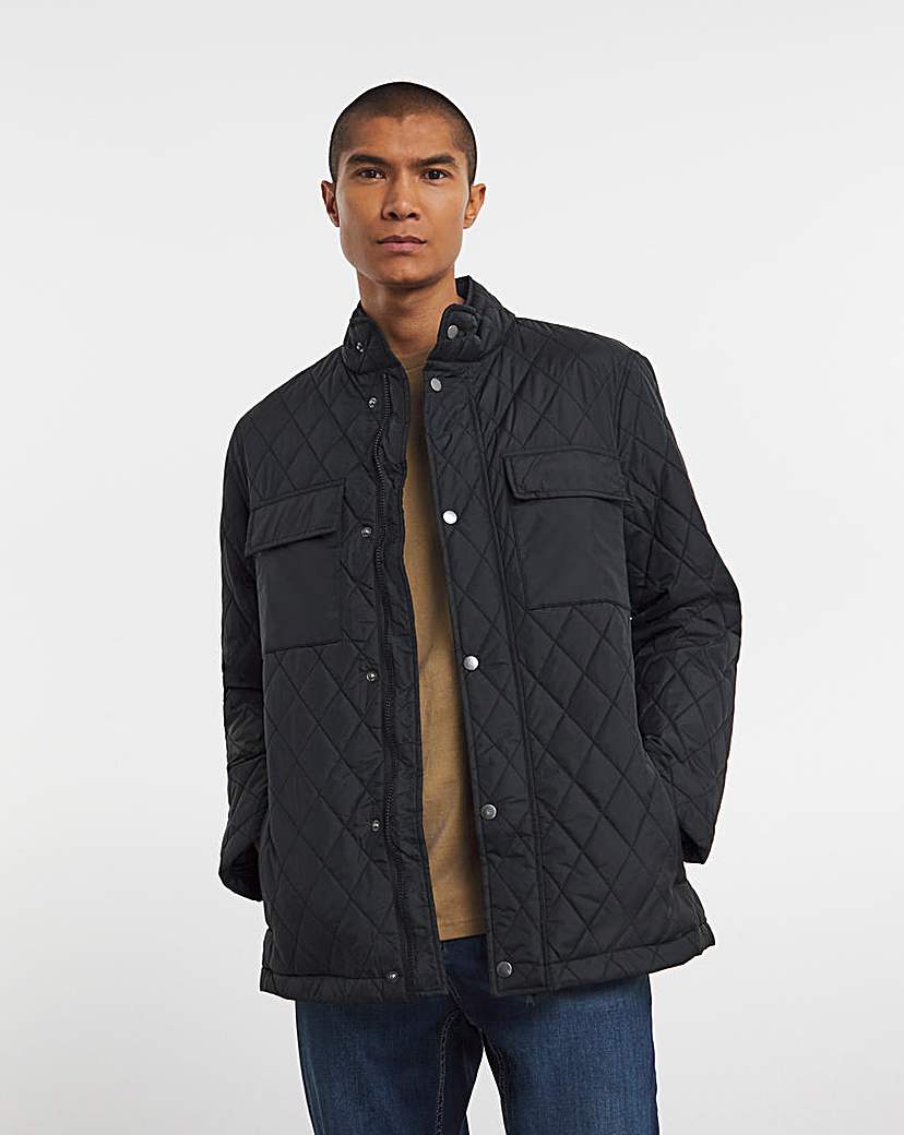Image of Black Quilted Jacket