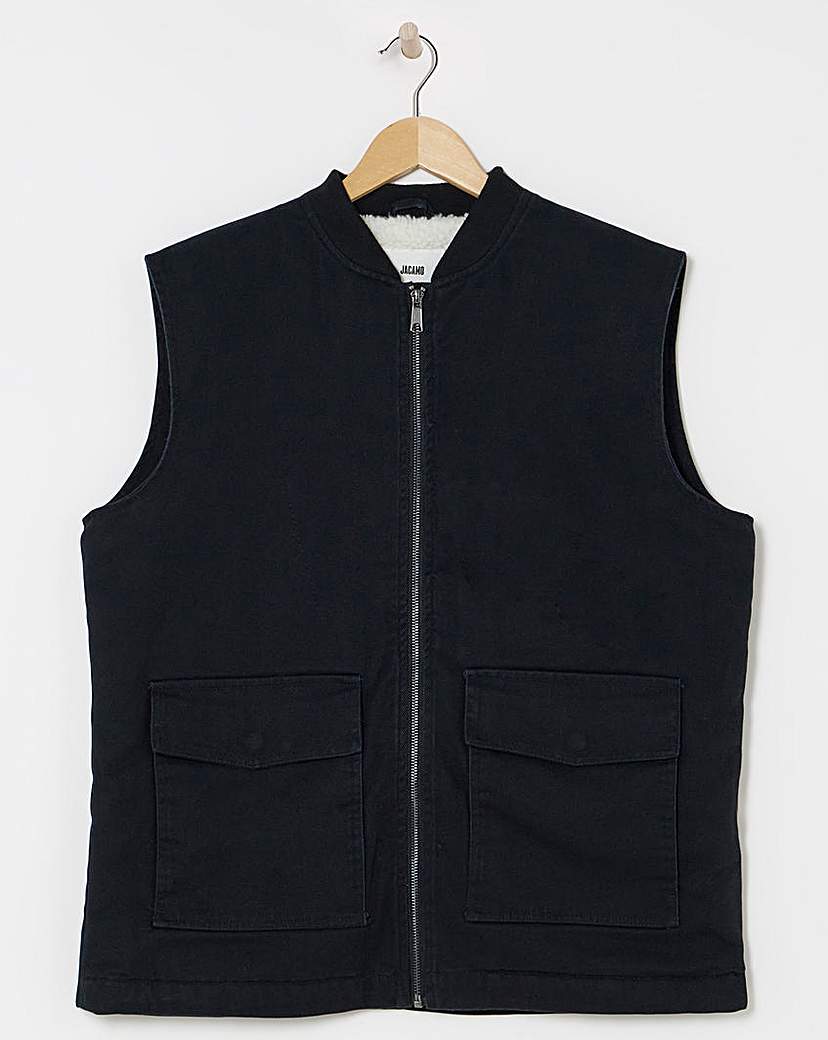 Borg Lined Gilet Black Jacamo Size XL4547