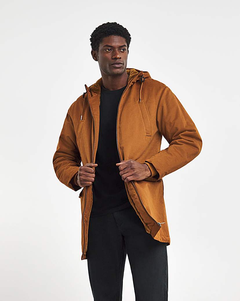 Tan Faux Fur Lined Parka