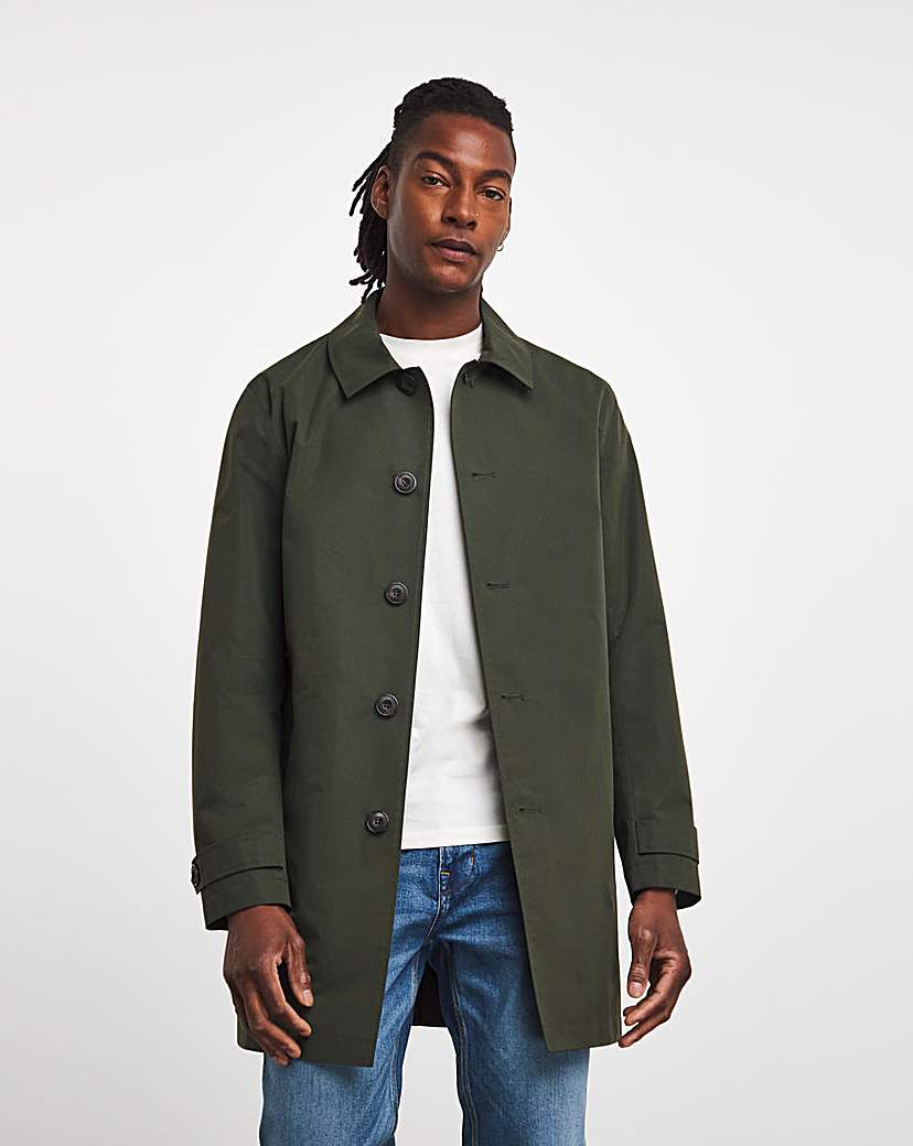 khaki mac with tab cuff