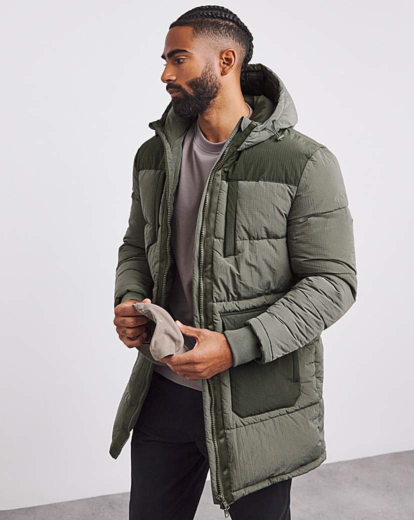 Ripstop Padded Mid Length Coat