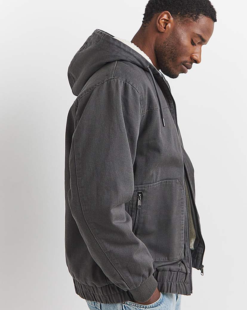 Borg Lined Relaxed Fit Jacket