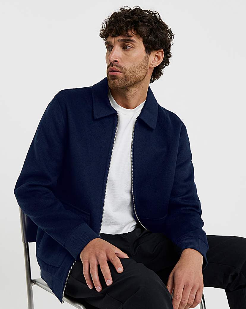 New In - Folio Wool Smart Bomber Harrington
