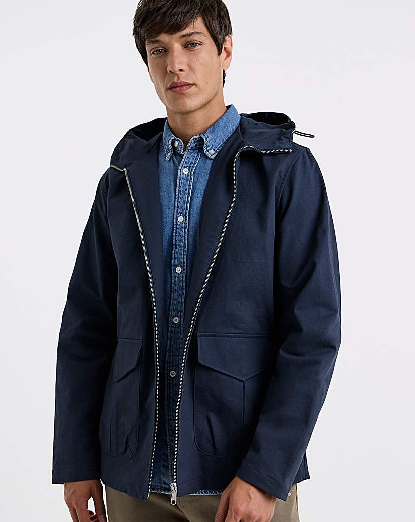 New In - Cotton Peached Hooded Jacket