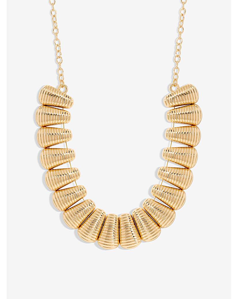 Mood Polished Ridged Collar Necklace