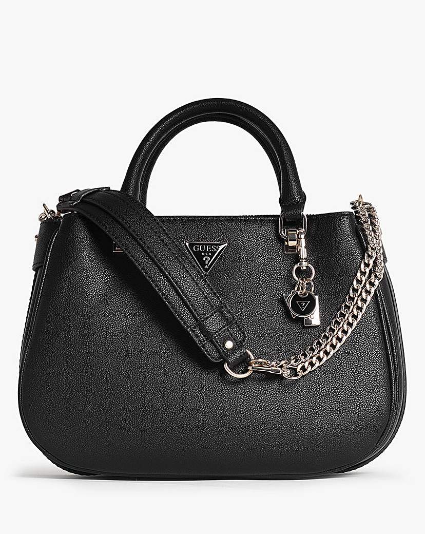 Guess Fedora Black Shoulder Satchel Bag