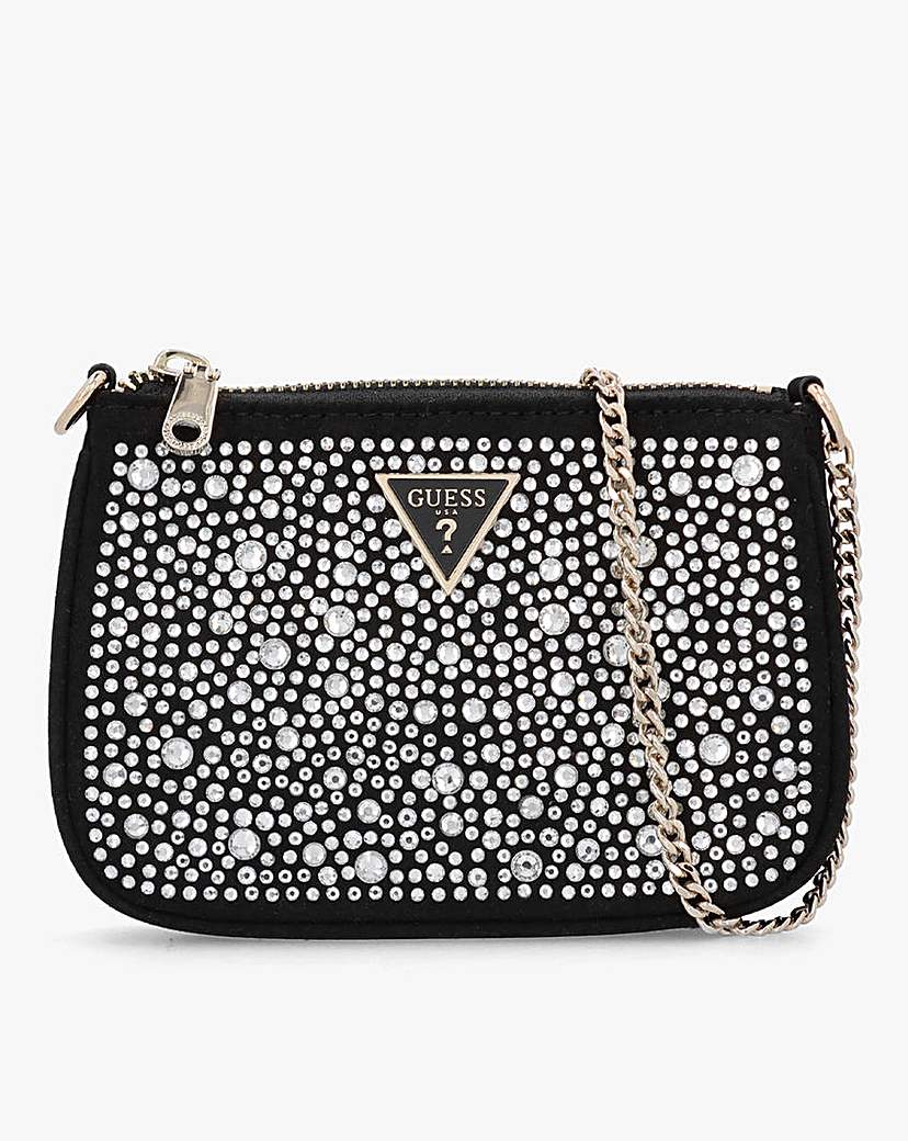 Guess Jewel Black Pouch Short Handle Bag