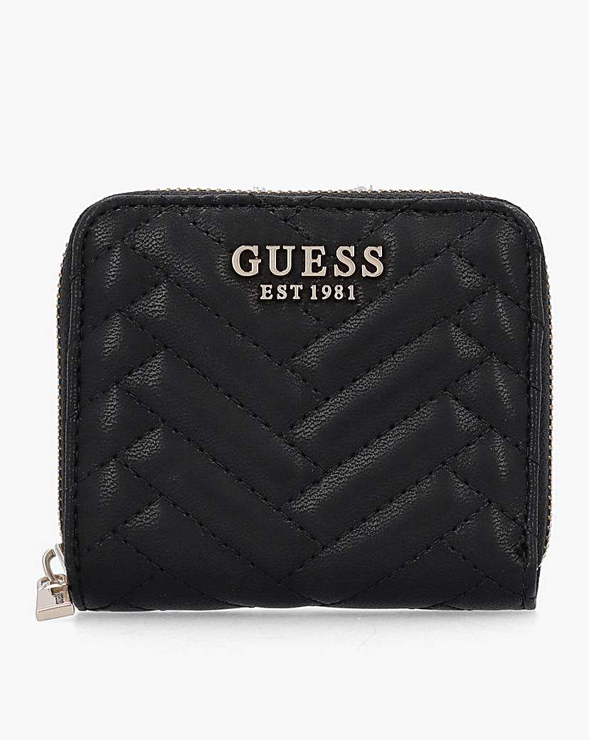 Guess Anning Quilted Zip Around Wallet