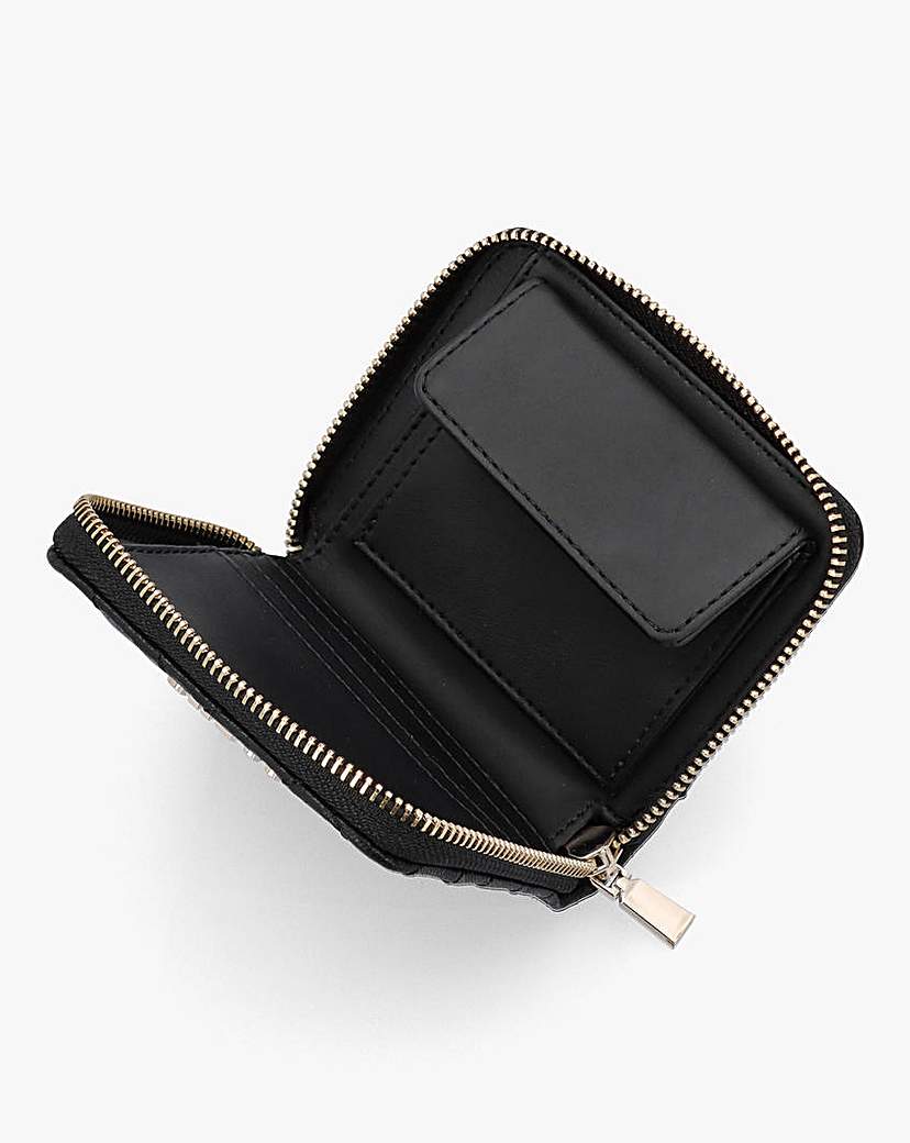Guess Anning Quilted Zip Around Wallet