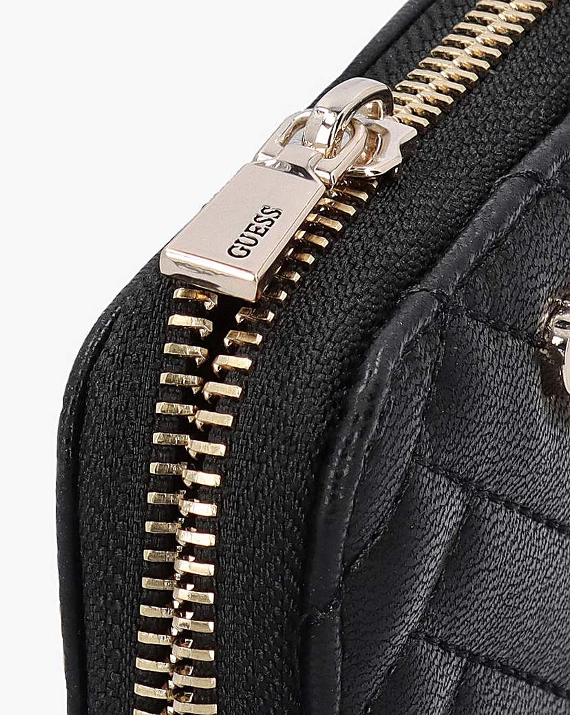 Guess Anning Quilted Zip Around Wallet