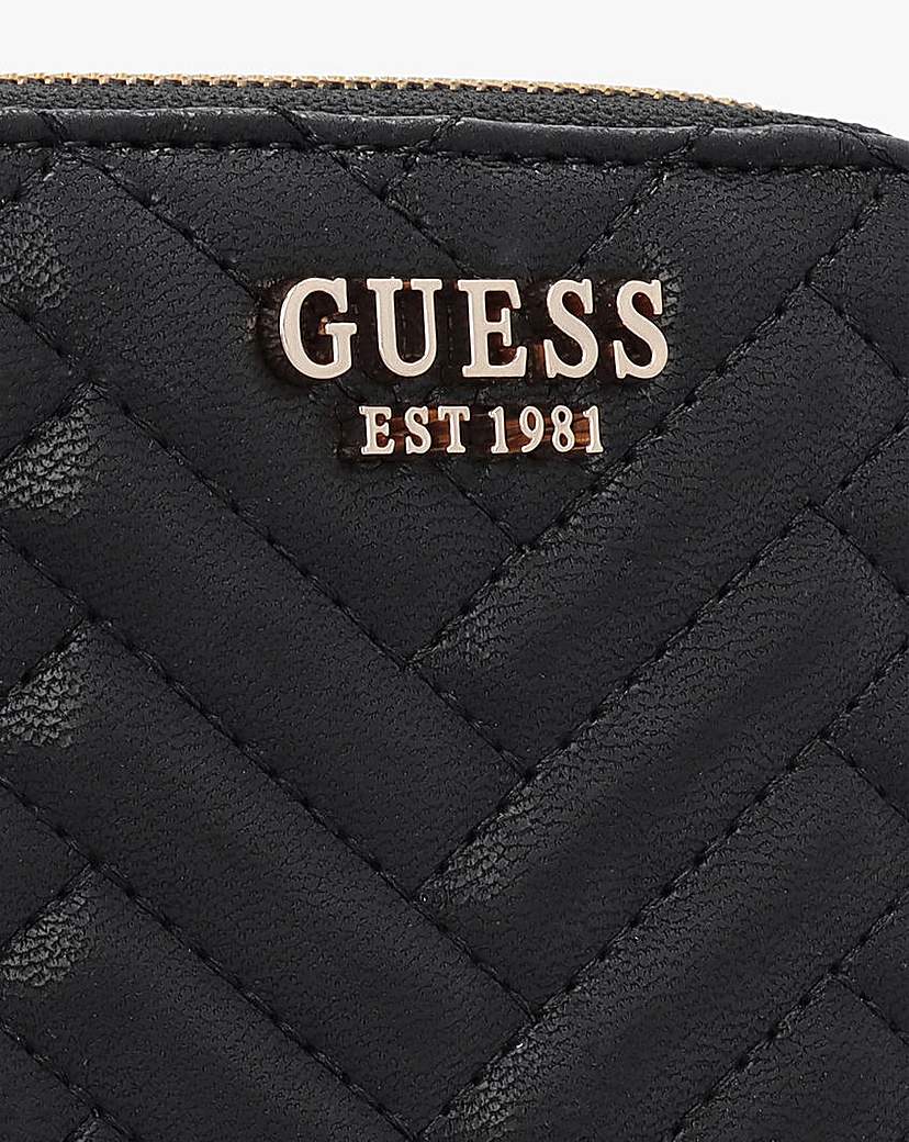 Guess Anning Quilted Zip Around Wallet