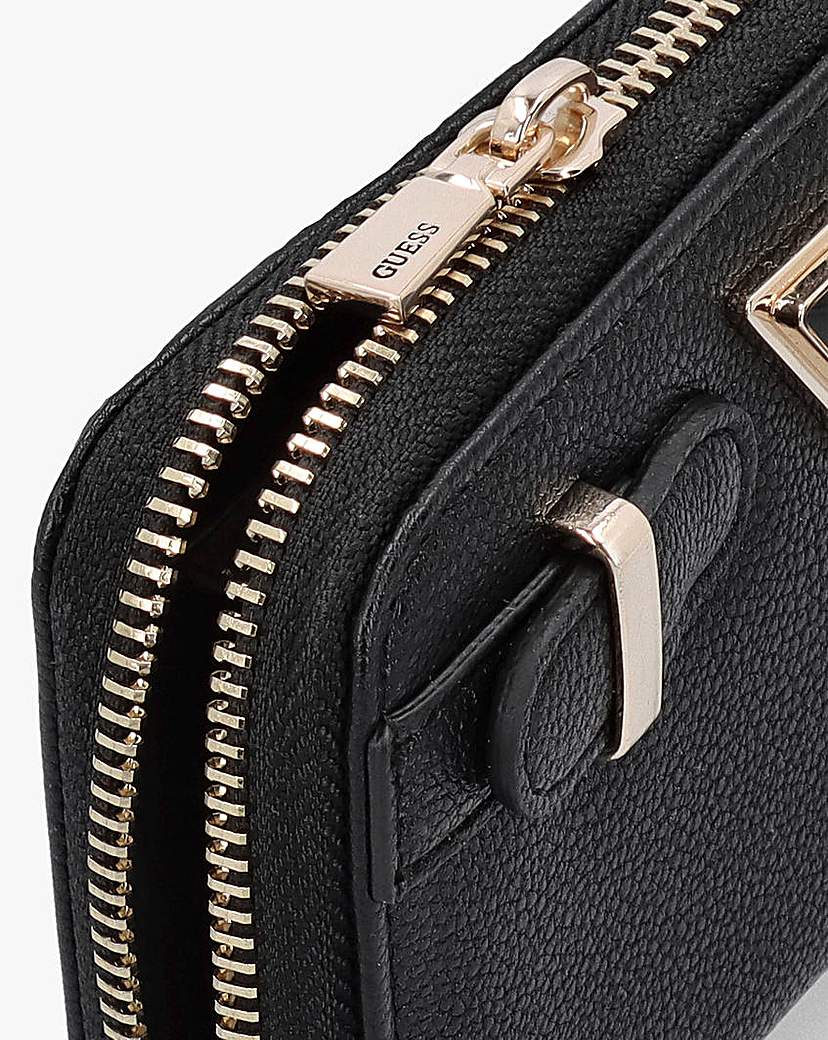 Guess Ali Black Zip Around Wallet