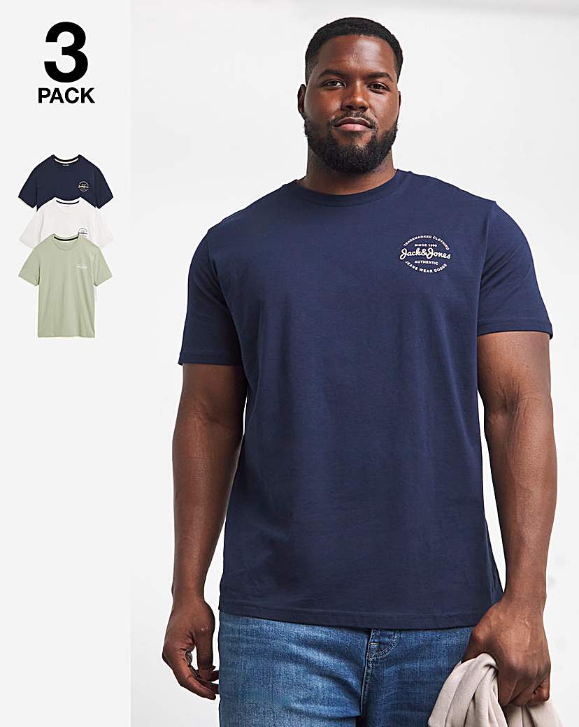 Jack & Jones Forest 3 Pack Crew Neck