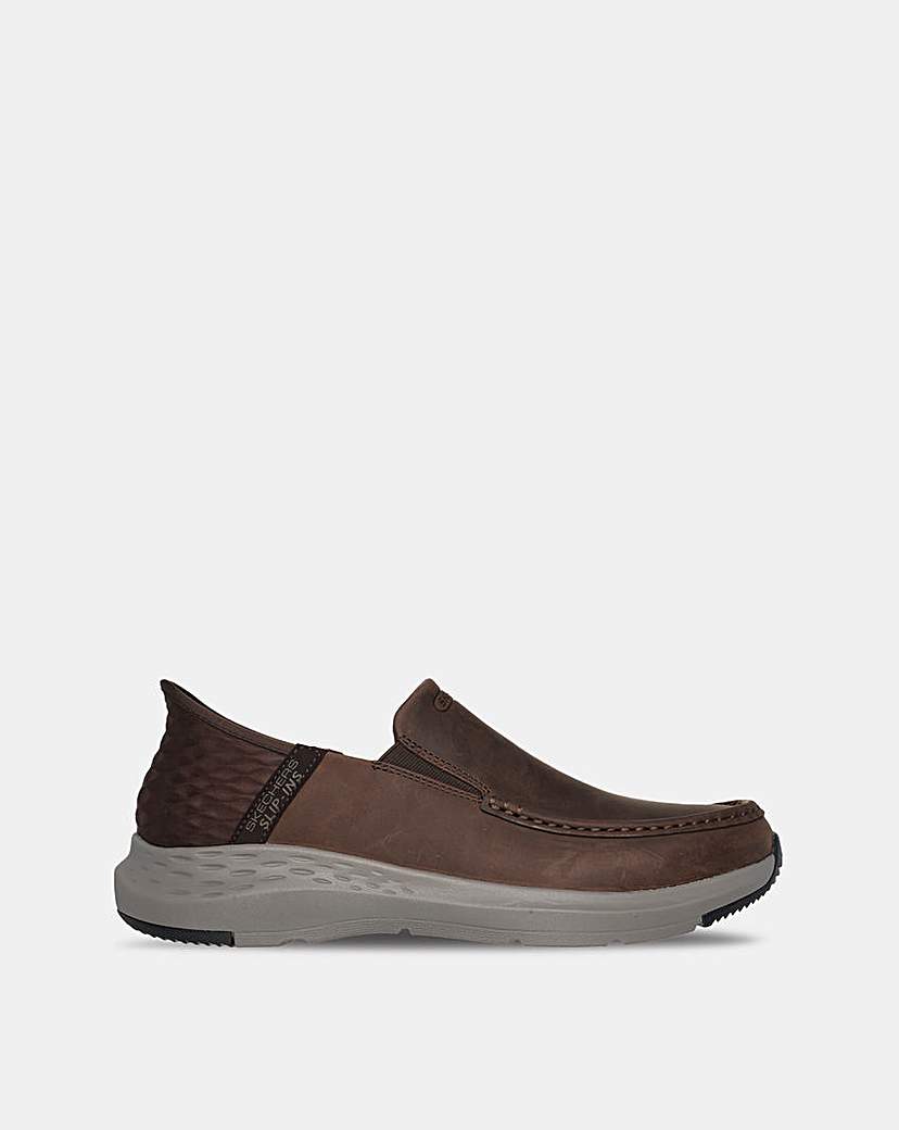 Skechers Parson Moc Toe Leather Slip Ins