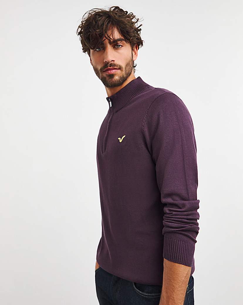 Voi Storm 1/2 Zip Knitted Jumper