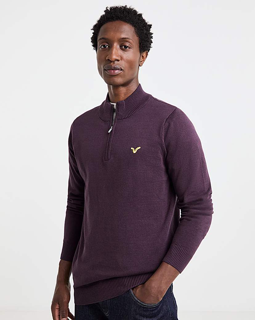 Voi Storm 1/2 Zip Knitted Jumper Long
